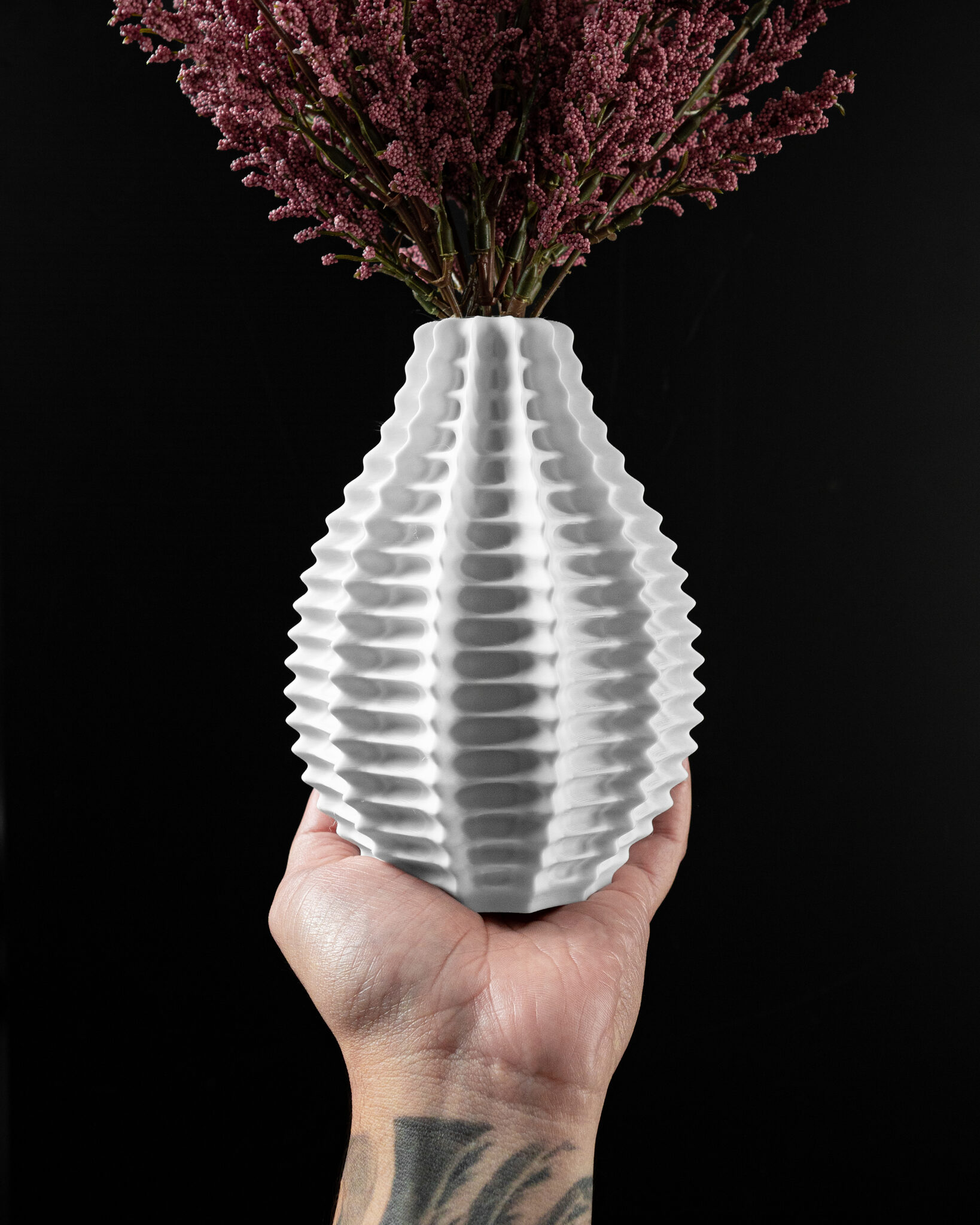 Ribbed Vase